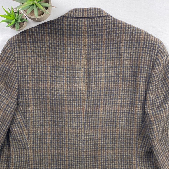 Brooks Brothers Vintage Camelhair Plaid Checkered Sport Coat/Blazer (Multicolor) - Picture 7 of 16